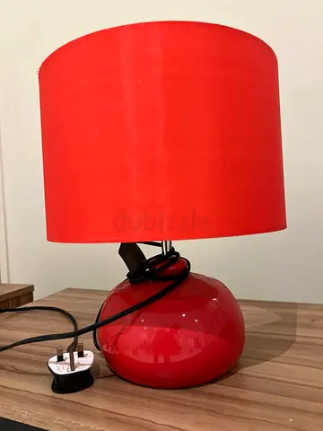 Modern Red Ceramic Table Lamp