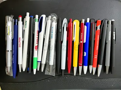 Lot of 20 Branded Promotional Pens - Mixed Styles, New  Lightly Used