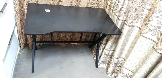 Used black study/office table - compact and sturdy