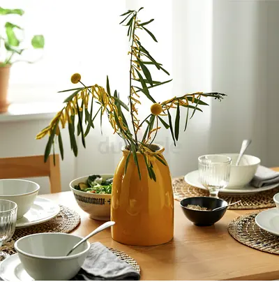 KOPPARBJÖRK
Vase, bright yellow, 21 cm