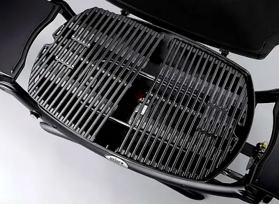 Weber Q2000 Gas Grill with Stand + Side Tables, 54 x 39 cm Grill Area, Portable AED 1,800