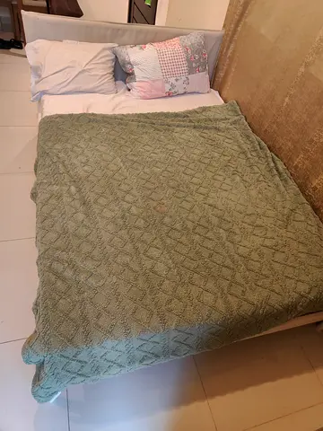 Cheap Discount Double bed frame with mattress and bed linens 2 (I have two beds same) good condition