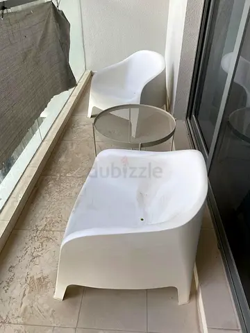 Balcony chairs and table