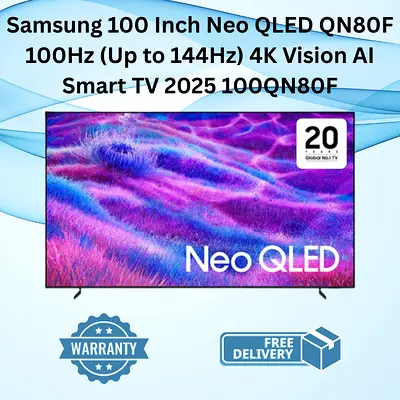 Samsung 100 Inch Neo QLED QN80F 100Hz (Up to 144Hz) 4K Vision AI Smart TV 2025 100QN80F