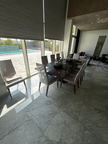 Modern 10 Seater Dining Set with High Back Upholstered Chairs from chattels and more