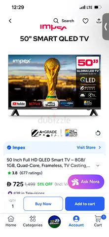NEW TV 50inch QLED