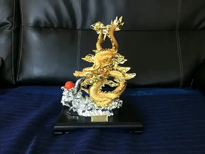 Chinese Feng Shui Flying Dragon Statue Figure