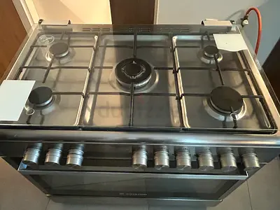 Stainless Steel 5-Burner Gas Cooker with Oven - Good Condition