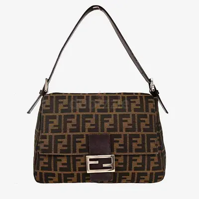 Fendi Brown Canvas Zucca Handbag