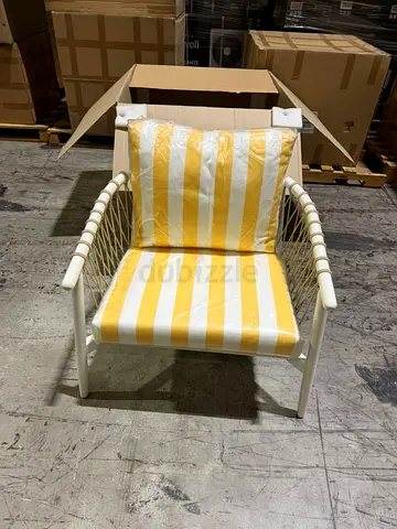 Mevcali Lounge Chair with Summer Stripe Upholstery