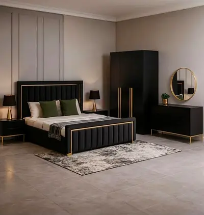 Modern Black and Gold bed