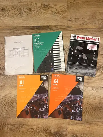 Set of Rockschool Drums  Trinity Practice Books + Drum Method 1 — Used Pack+trinity rock  pop 14