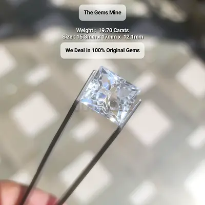 Fancy Cut Diamond Crystal Quarts 19.70 Carats Original Loose Gemstone