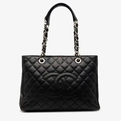 Chanel Black Caviar Grand Shopping Tote