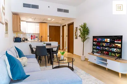 Brand New 1BR Apartment in JVC | King Bed + Sofa Bed | Fully Equipped Kitchen | Pool & Gym | Accomm