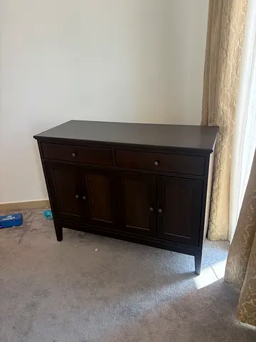 Dark Wood Side Cabinet / Console Table - Good Condition