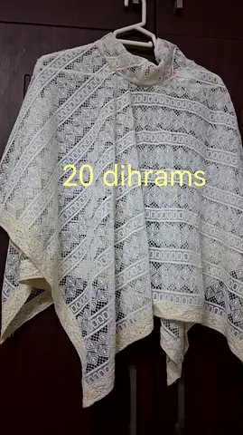 Preloved White Lace Shawl / Scarf - Light and Elegant (20 AED)