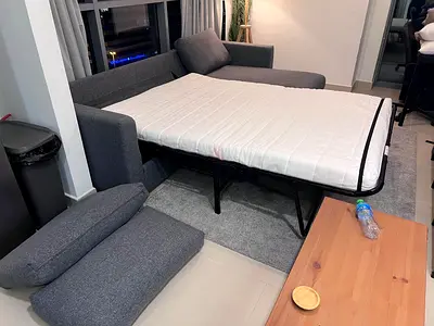 Excellent Condition ikea vimle L shape sofa bed with mattress
