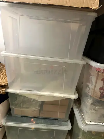 IKEA Clear Plastic Storage Boxes with Lids - Good Condition