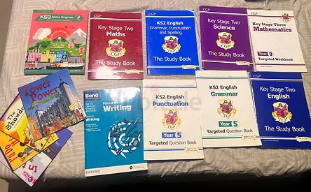 Bundle of KS2  KS3 CGP Study Books and Workbooks - Years/Grades  4-9