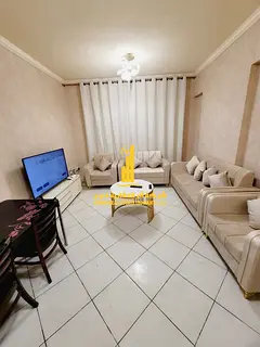 Brand new, luxurious one-bedroom apartment with a living room, fully furnished with brand new, high-