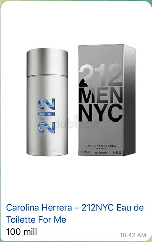 Carolina Herrera 212 NYC Eau de Toilette 100ml - Men