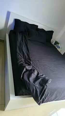 Queen size bed frame with 1 night stand - Without Mattress- Good Condition