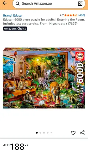 Educa 6000 Piece Jigsaw Puzzle - Entering the Room. amazing price