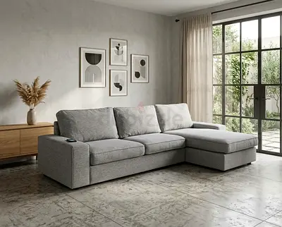 Ikea kivik L shape sofa Gray Excellent Condition