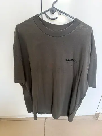 AllSaints oversized grey cotton T-shirt, mens size M