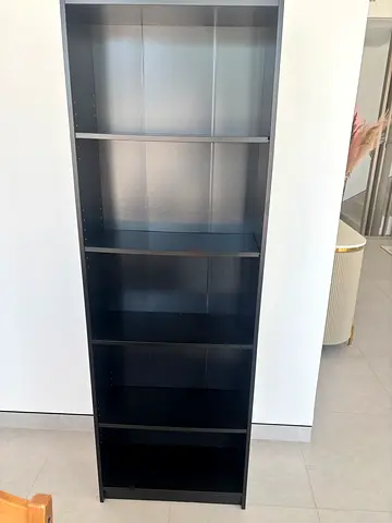 Black Wooden Bookshelf / Storage Shelf – Excellent Condition