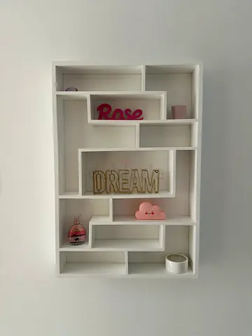 Solid wood shelf wall decoration