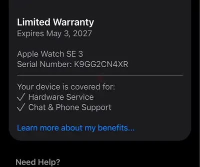 Apple Watch SE (Series 3) - Good Condition, Limited Warranty Until May 2027