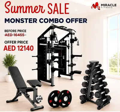 Monster All in One Home Gym Functional Trainer with Smith Combo