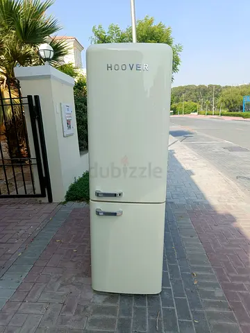 Hoover Brand Retro Style Latest New Model Creem Colour Bottom Fridge Freezer