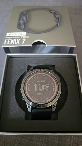 Garmin Fenix 7 size 47 sapphire solar titanium