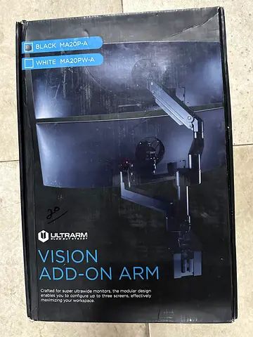 UltrArm Vision Add-On Monitor Arm (MA20P) - Adjustable Dual/Single Mount