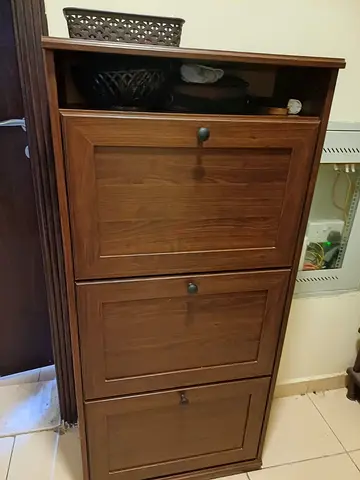 Wooden 3-Drawer Shoe Cabinet / Storage Unit