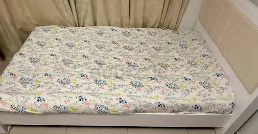 Beautiful ivory single bed (made in TURKEY)