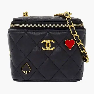 Chanel Coco Casino Black Lambskin Vanity Case
