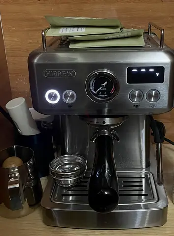 Stainless Steel Espresso Machine with Steam Wand - Good Working Condition