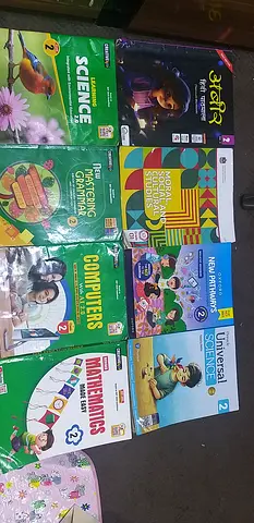 INCOMPLET  set grade 2 Textbooks – English, Math, Science, Computers, Grammar, Social Studies, Hindi