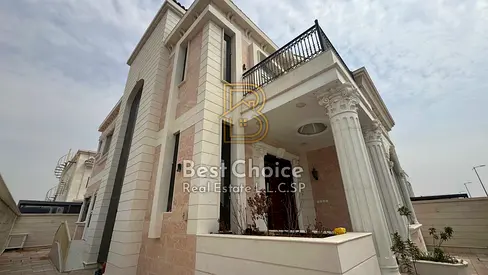 Luxury has a name! A 4-master villa with a stone facade in Sharjah Hills, opposite the park. Features a basement, two majlis (formal sitting rooms), a
