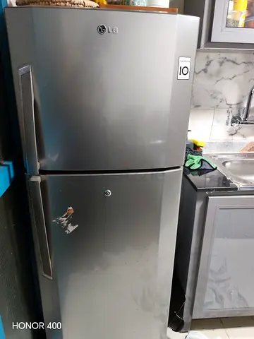 LG Silver Double Door Refrigerator - Good Working Condition
