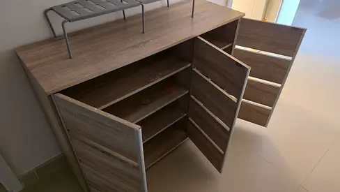 Wooden Shoe Cabinet / Storage Cupboard - Good Condition