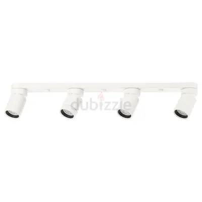 Ceiling spotlight with 4 spots, white
