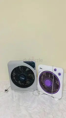 Pair of compact electric table fans - working condition