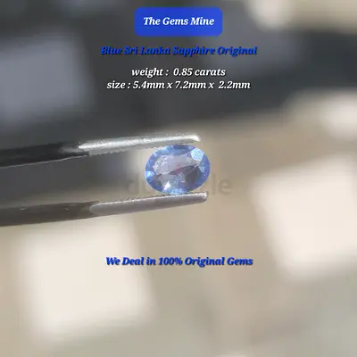 Original 0.85 Carat Blue Sri Lanka Sapphire Ceylone