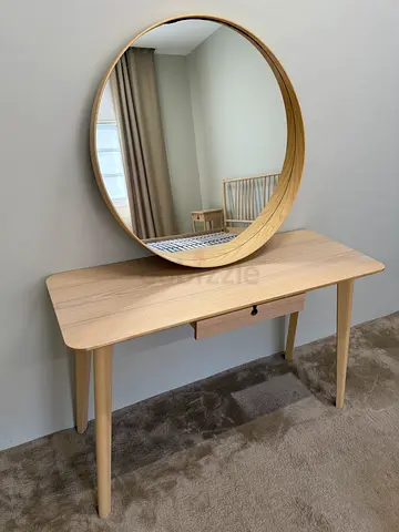 Mirror with a table from IKEA.