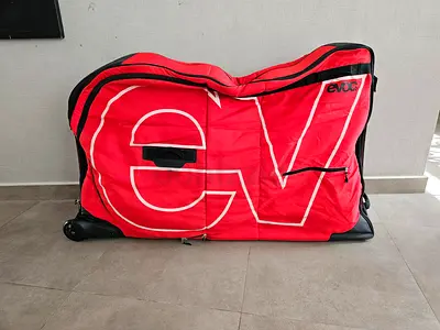🔴 EVOC Bike Travel Bag (Red) – Excellent Condition